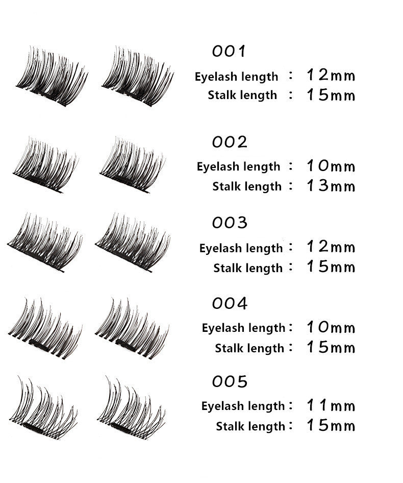 Lightweight magnetic eyelashes