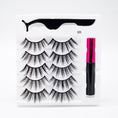 Cargar la imagen en la vista de la galería, Five Pairs Of Thick Magnetic False Eyelashes Set
