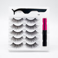 Cargar la imagen en la vista de la galería, Five Pairs Of Thick Magnetic False Eyelashes Set
