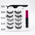 Cargar la imagen en la vista de la galería, Five Pairs Of Thick Magnetic False Eyelashes Set
