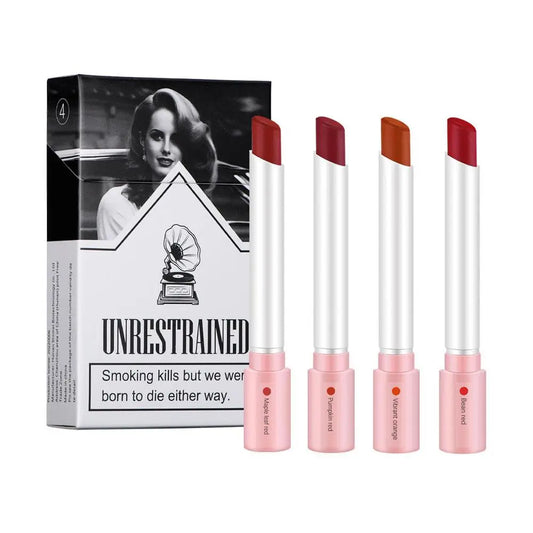 Cigarette Lipstick Set with matte long-lasting colours