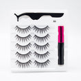 Cargar la imagen en la vista de la galería, Five Pairs Of Thick Magnetic False Eyelashes Set
