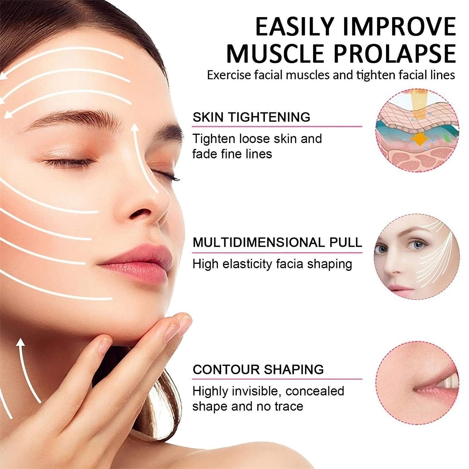 Anti-Wrinkle Beauty Stickers reducing fine lines on face