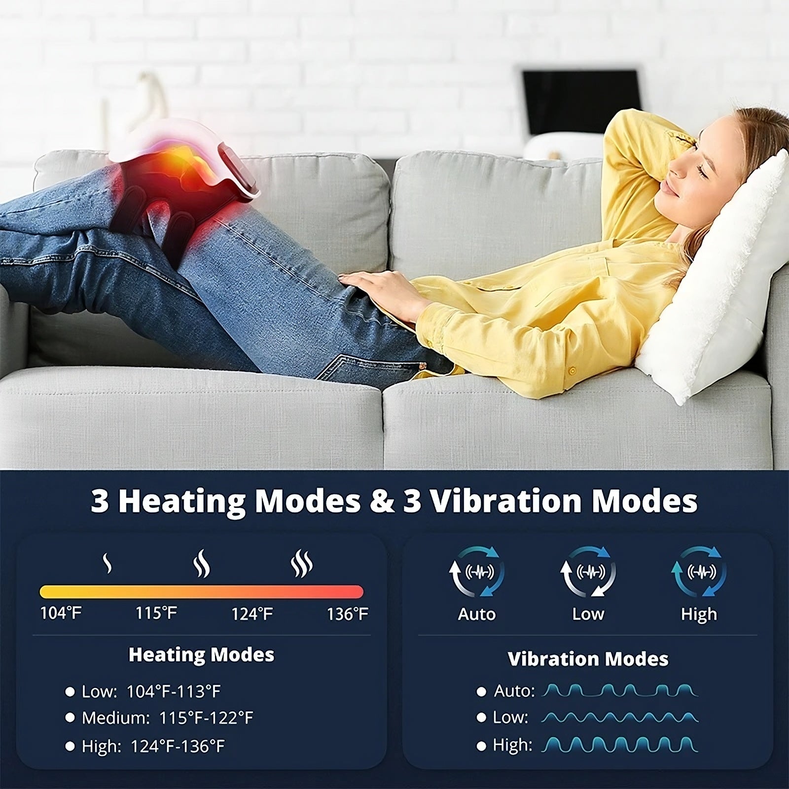 Electric Heated Knee Therapy Device for joint pain relief and arthritis support