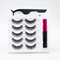 Cargar la imagen en la vista de la galería, Five Pairs Of Thick Magnetic False Eyelashes Set
