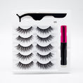 Cargar la imagen en la vista de la galería, Five Pairs Of Thick Magnetic False Eyelashes Set
