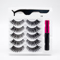 Cargar la imagen en la vista de la galería, Five Pairs Of Thick Magnetic False Eyelashes Set
