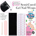Load image into Gallery viewer, 20 Tips Glitter Lines Semi-Cured Gel Nail Sticker

