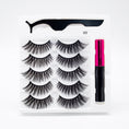 Cargar la imagen en la vista de la galería, Five Pairs Of Thick Magnetic False Eyelashes Set
