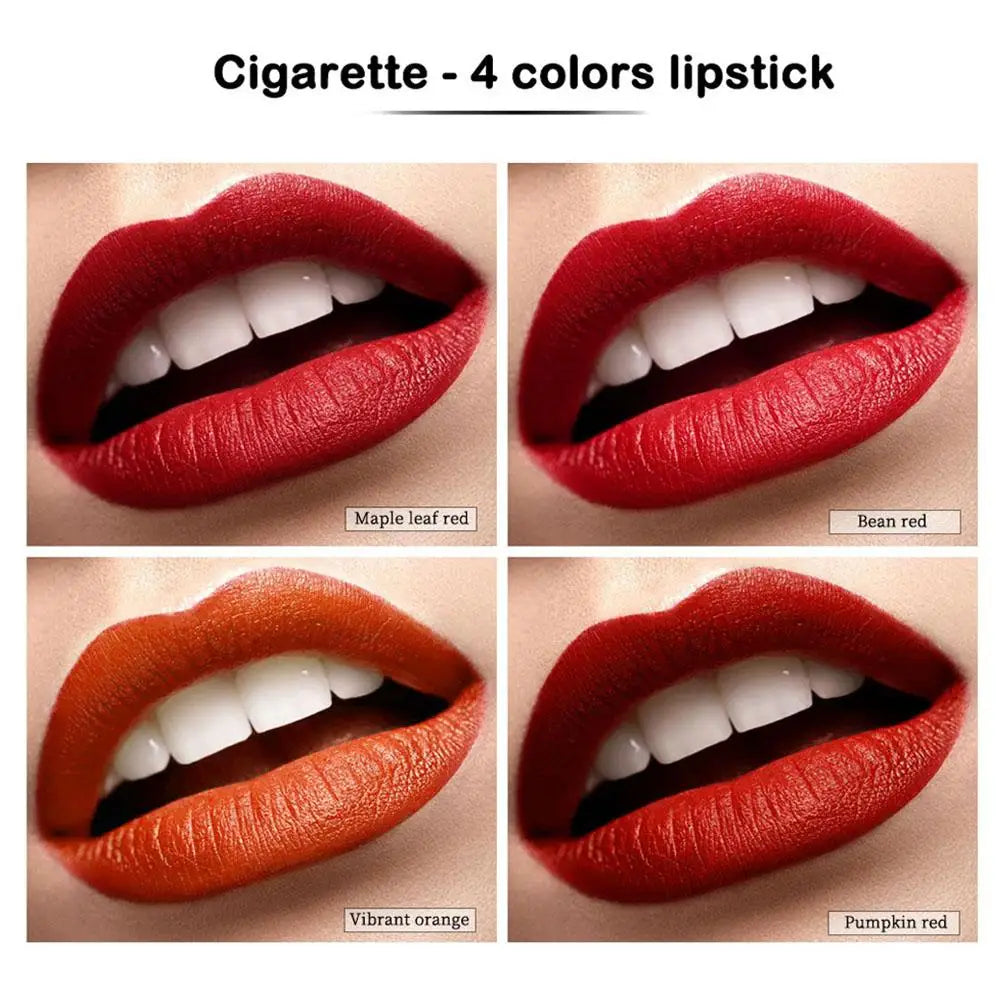 Cigarette Lipstick Set with matte long-lasting colours