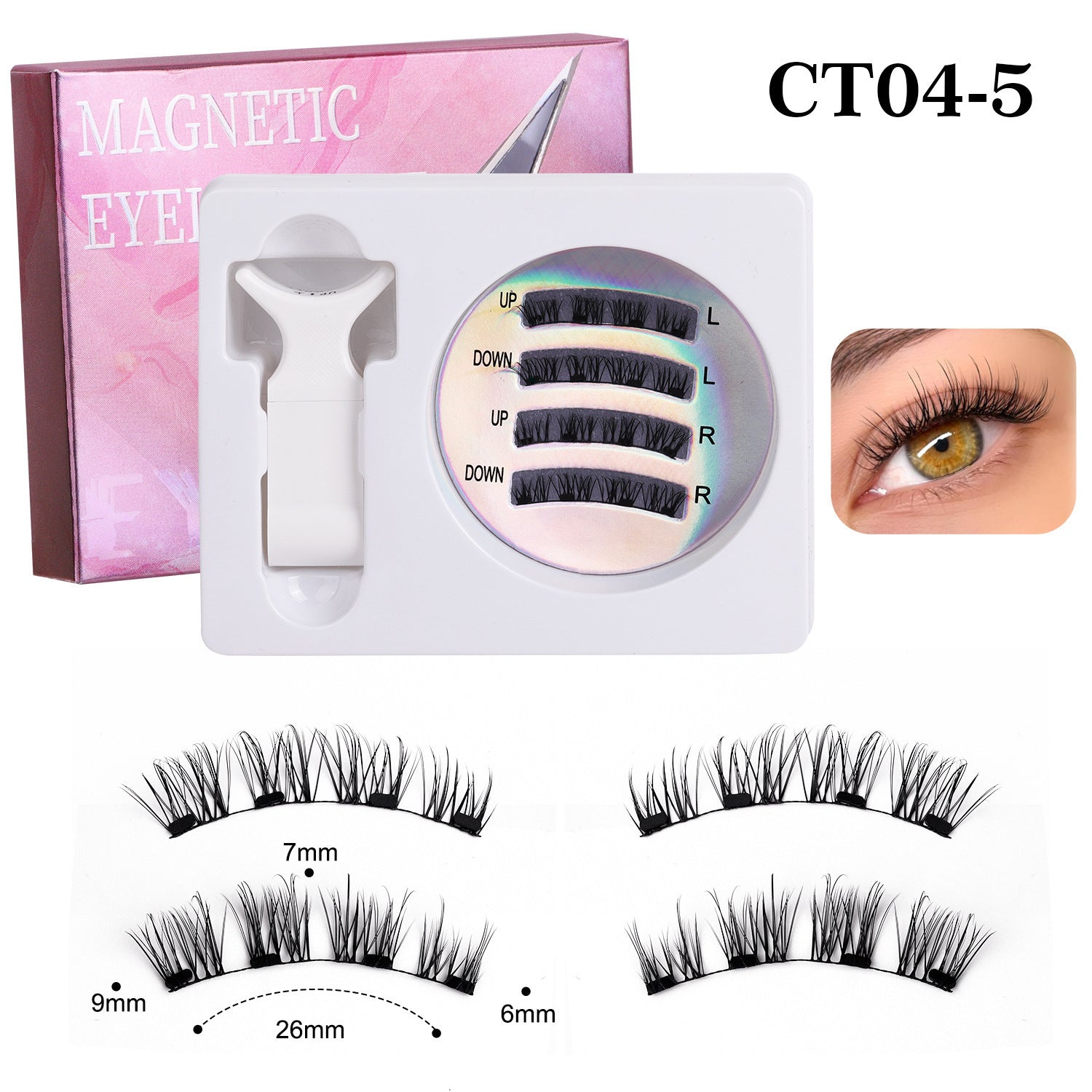 Thick Magnetic Eyelashes for bold dramatic volume, reusable glue-free design