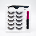Cargar la imagen en la vista de la galería, Five Pairs Of Thick Magnetic False Eyelashes Set
