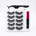Cargar la imagen en la vista de la galería, Five Pairs Of Thick Magnetic False Eyelashes Set
