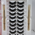 Load image into Gallery viewer, 10 Pairs Of Non-bleaching, Long-lasting Waterproof Magnetic False Eyelashes
