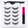 Cargar la imagen en la vista de la galería, Five Pairs Of Thick Magnetic False Eyelashes Set
