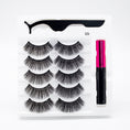 Cargar la imagen en la vista de la galería, Five Pairs Of Thick Magnetic False Eyelashes Set

