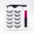 Cargar la imagen en la vista de la galería, Five Pairs Of Thick Magnetic False Eyelashes Set
