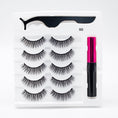 Cargar la imagen en la vista de la galería, Five Pairs Of Thick Magnetic False Eyelashes Set
