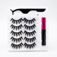 Cargar la imagen en la vista de la galería, Five Pairs Of Thick Magnetic False Eyelashes Set
