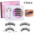 Cargar la imagen en la vista de la galería, Thick Magnetic Eyelashes for bold dramatic volume, reusable glue-free design
