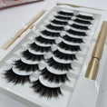 Load image into Gallery viewer, 10 Pairs Of Non-bleaching, Long-lasting Waterproof Magnetic False Eyelashes
