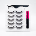 Cargar la imagen en la vista de la galería, Five Pairs Of Thick Magnetic False Eyelashes Set
