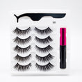 Cargar la imagen en la vista de la galería, Five Pairs Of Thick Magnetic False Eyelashes Set
